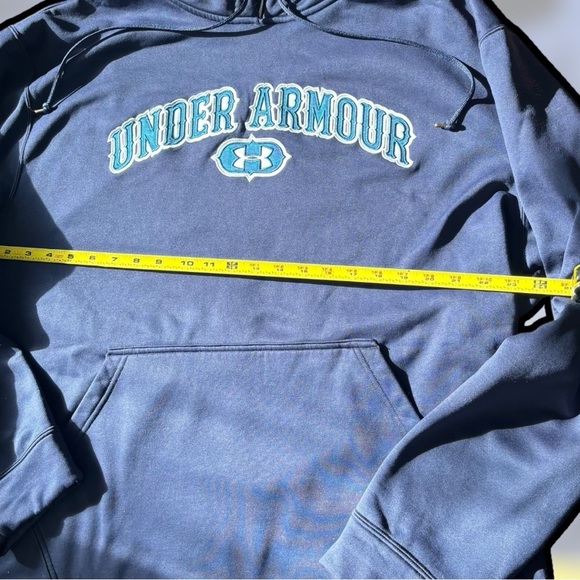 Under Armour Men's Blue Loose Navy/Turquoise Hoodie Size XL - Picture 3 of 6